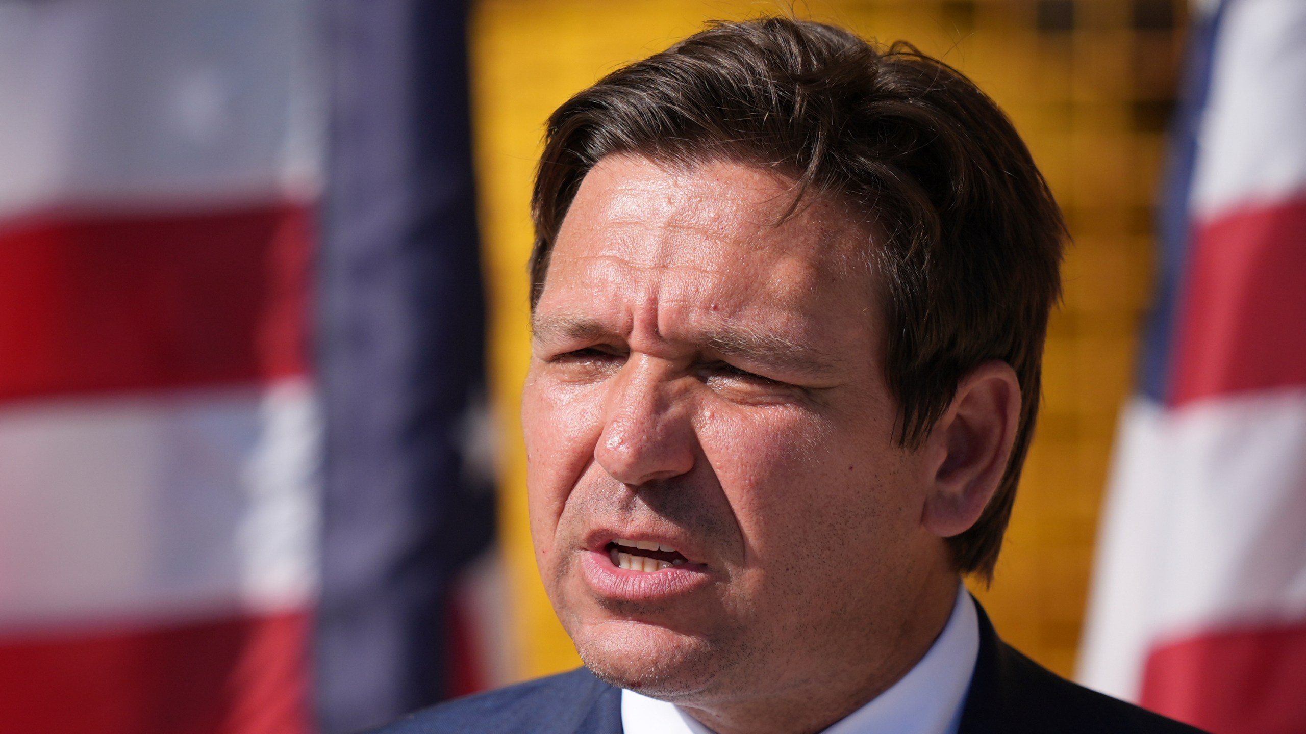 FILE - Florida Gov. Ron DeSantis speaks Feb. 5, 2025, in Miami. (AP Photo/Rebecca Blackwell, File)