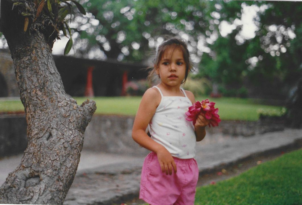 Carla Valpeoz as a child