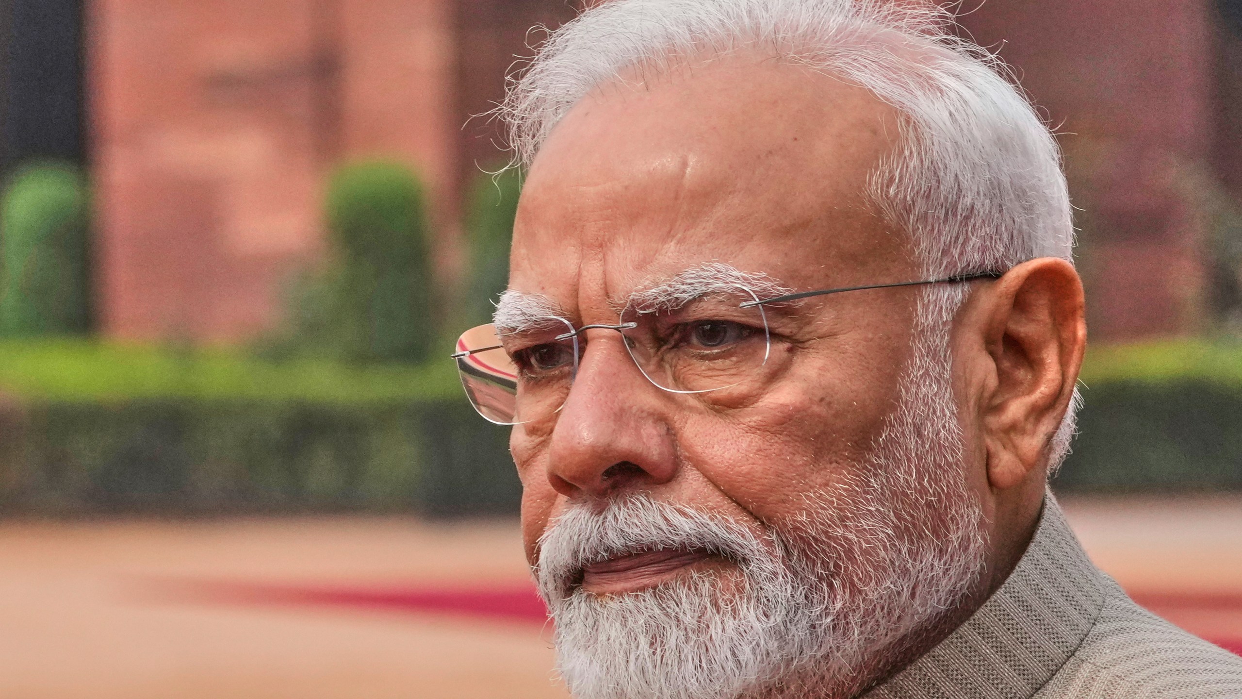 close-up of Indian Prime Minister Narendra Modi