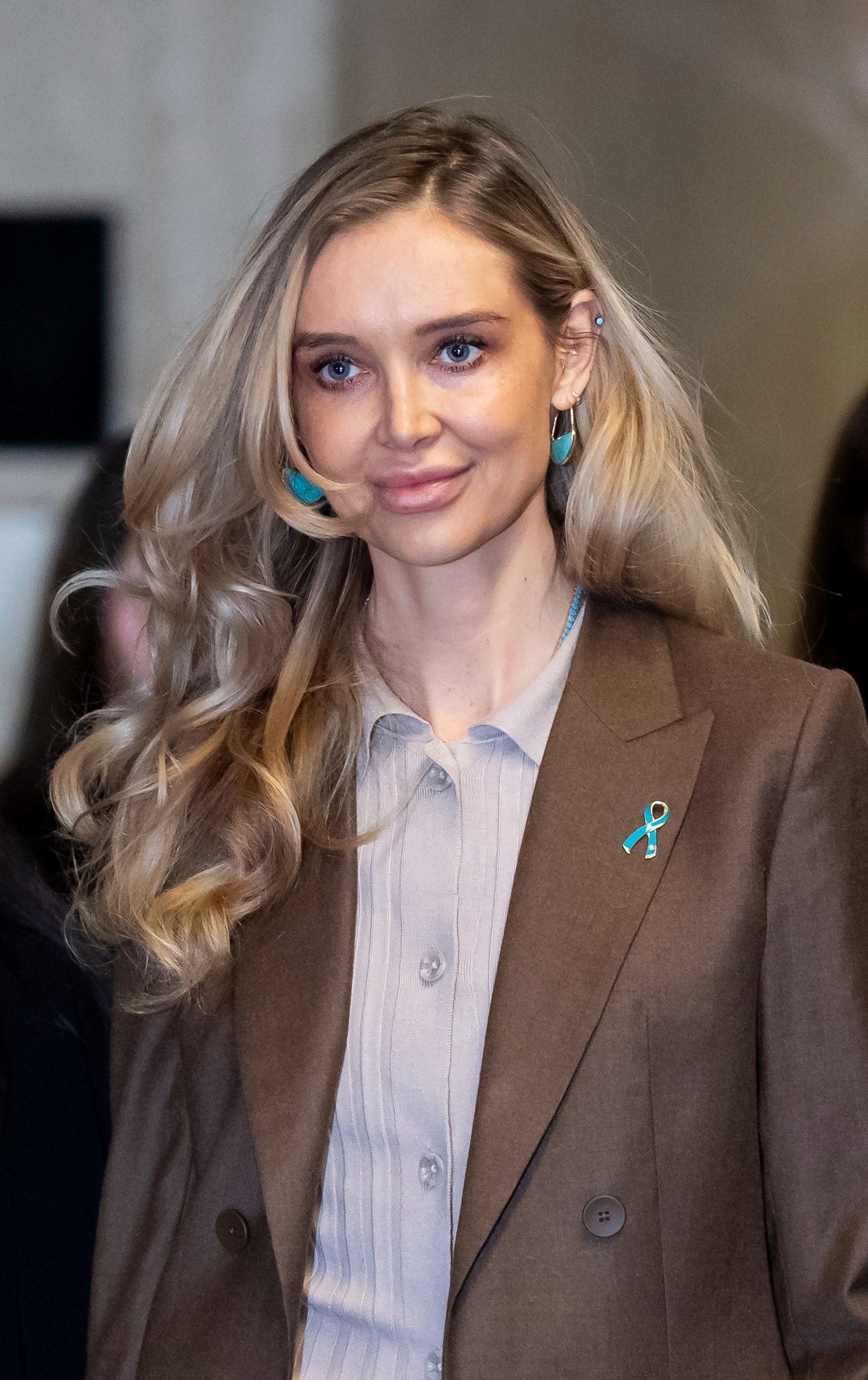 Kaja Sokola arrives at Manhattan criminal court before Harvey Weinstein's trial on Thursday, May 8, 2025 in New York. (AP Photo/Adam Gray)