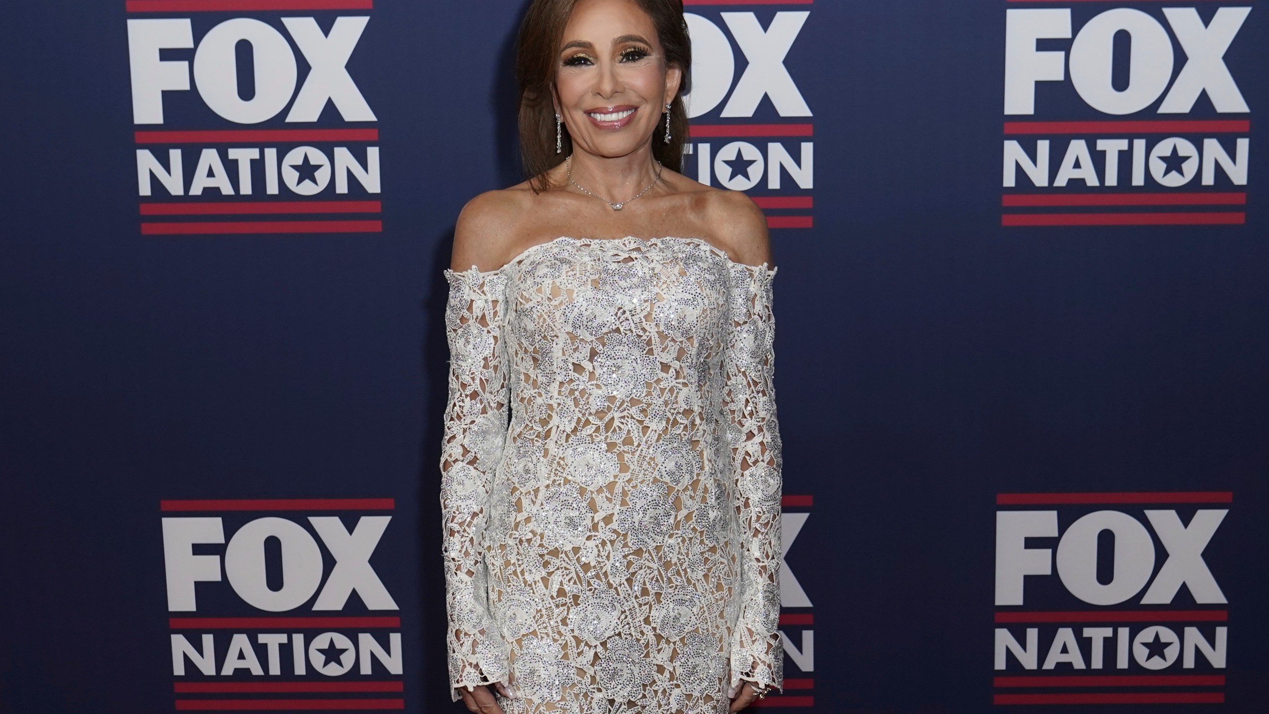 FILE - Jeanine Pirro arrives at Fox Nation's Patriot Awards, Nov. 16, 2023, in Nashville, Tenn. (AP Photo/George Walker IV, File)