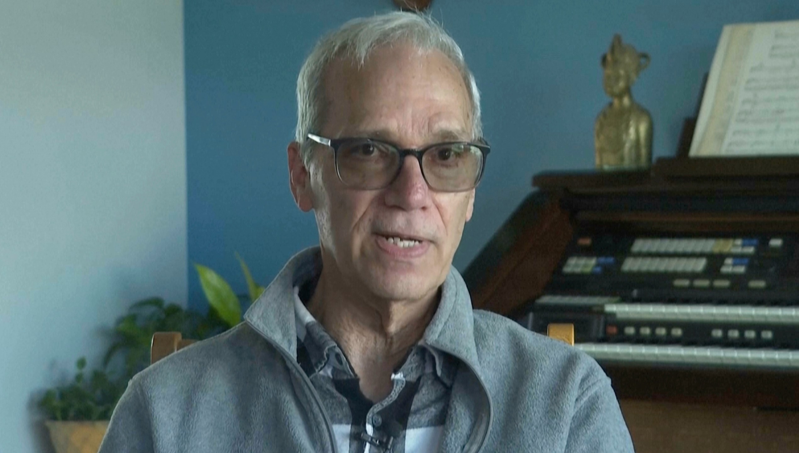 John Prevost, brother of newly elected Pope Leo XIV, Robert Prevost, speaks during an interview with the Associated Press on Thursday, May 8, 2025, in New Lennox, Ill. (AP Photo/Obed Lamy)