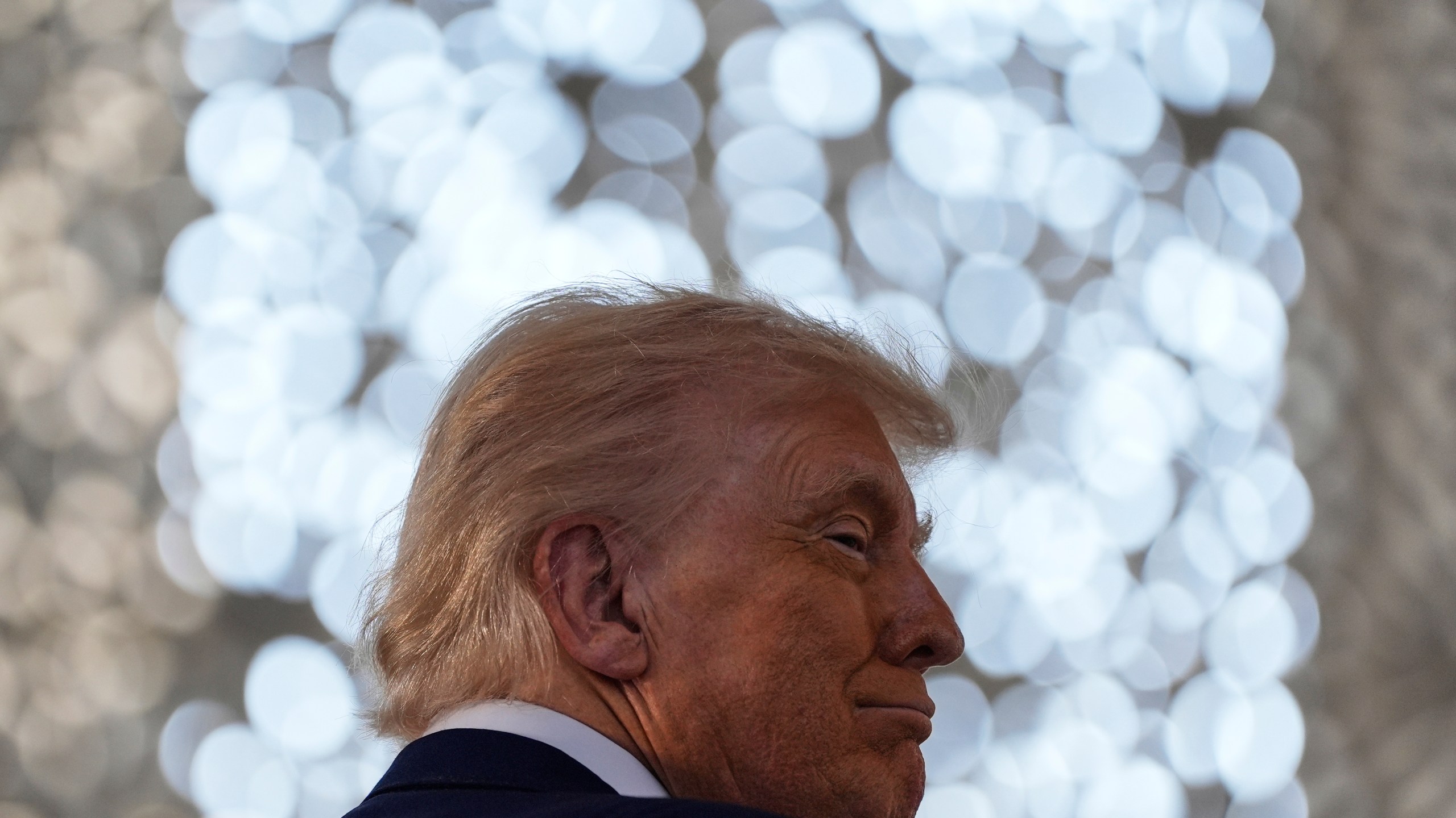 President Donald Trump tours the Eminence Ahmed El-Tayeb Mosque at the Abrahamic Family House, Friday, May 16, 2025, in Abu Dhabi, United Arab Emirates. (AP Photo/Alex Brandon)