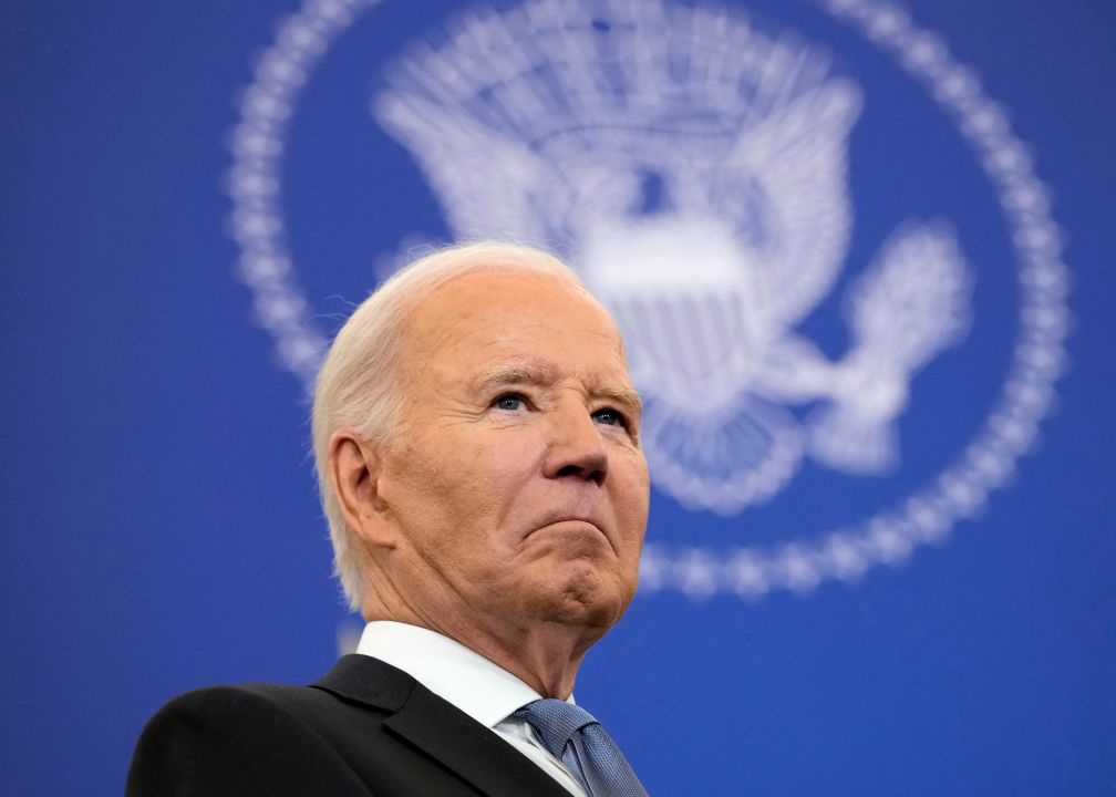 Biden speaking at the State Department