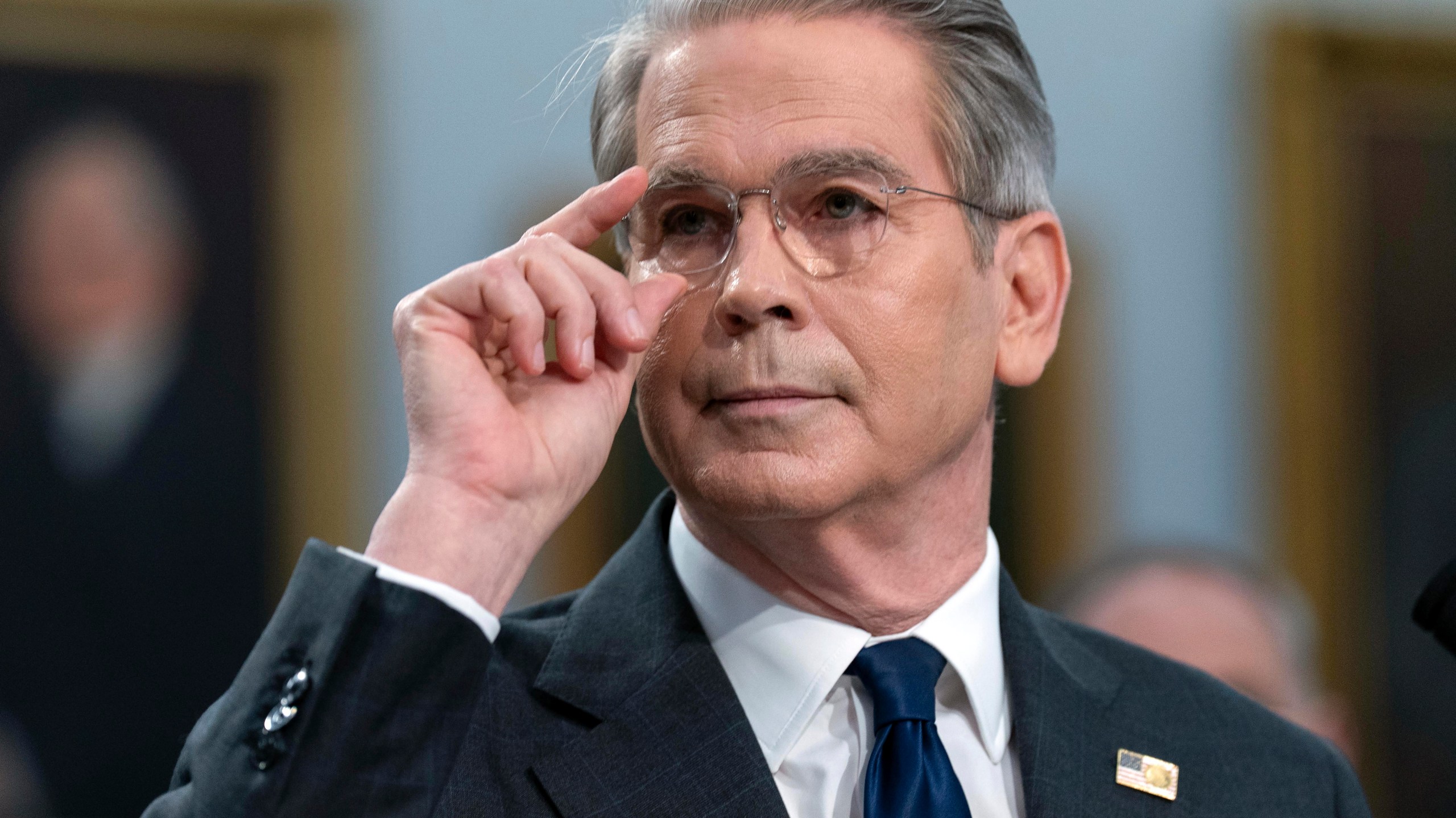 Treasury Secretary Scott Bessent testifies before the House Committee on Appropriations, Subcommittee on Financial Services and General Government, oversight hearing of the U.S. Department of the Treasury on Capitol Hill in Washington, Tuesday, May 6, 2025. (AP Photo/Jose Luis Magana)
