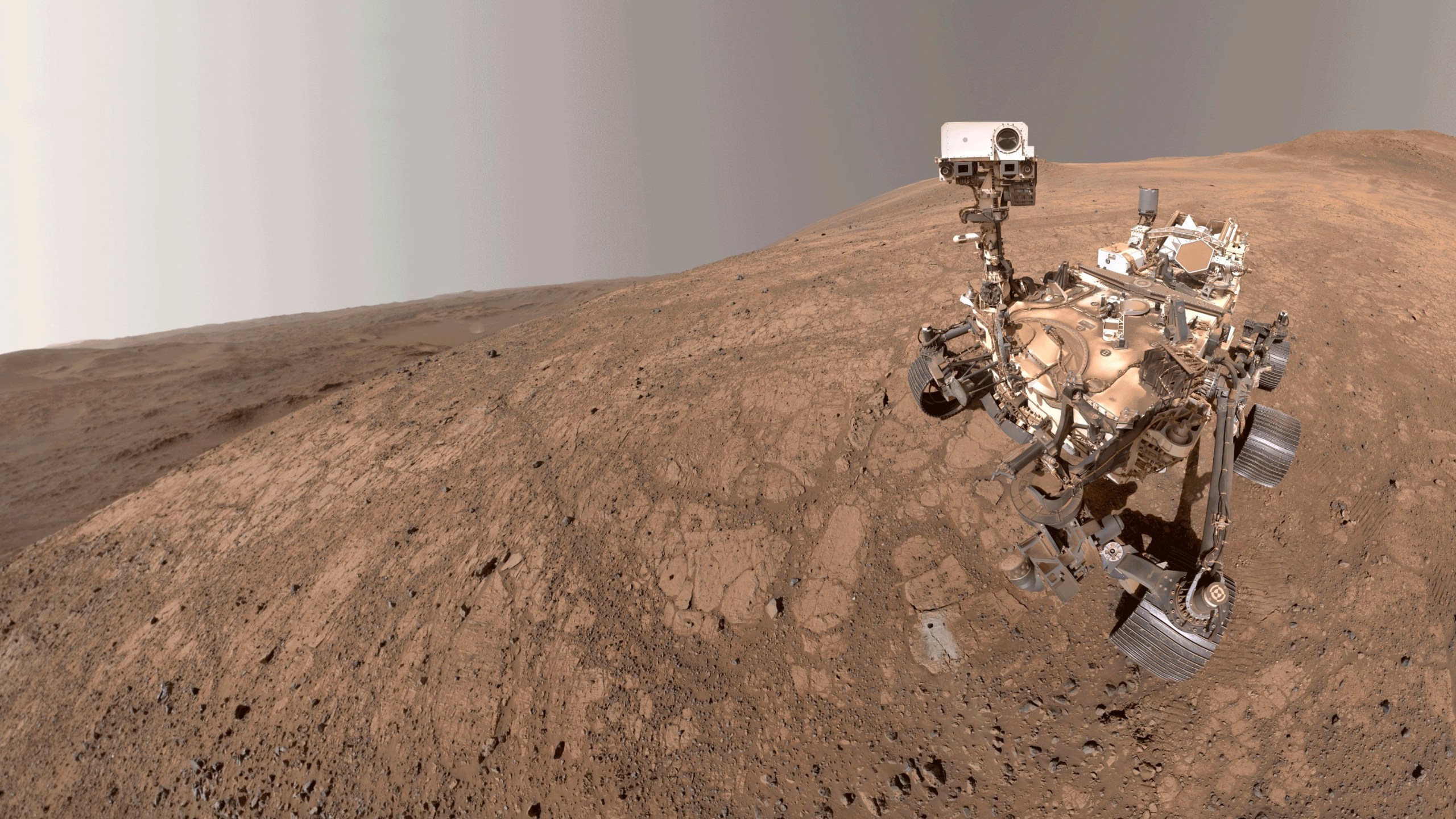 This image provided by NASA shows Perseverance taking a selfie on May 10, 2025. (NASA via AP)
