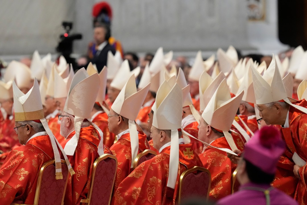 Cardinals attend a Mass