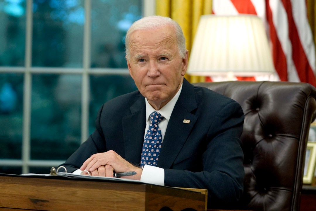 President Joe Biden speaks from the Oval Office