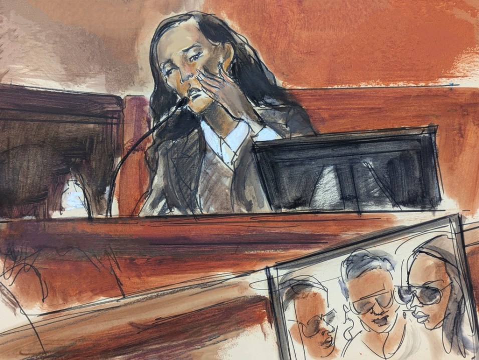 Courtroom rendering of witness Dawn Richard