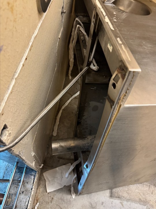 Escape hole allegedly used in the New Orleans prison escape