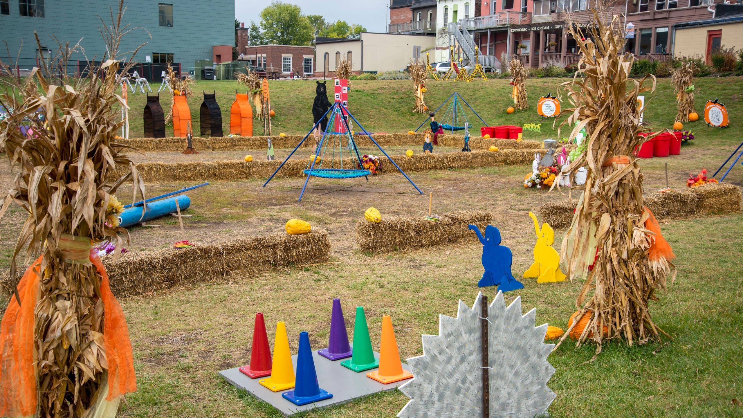 A playground around Halloween in Minnesota