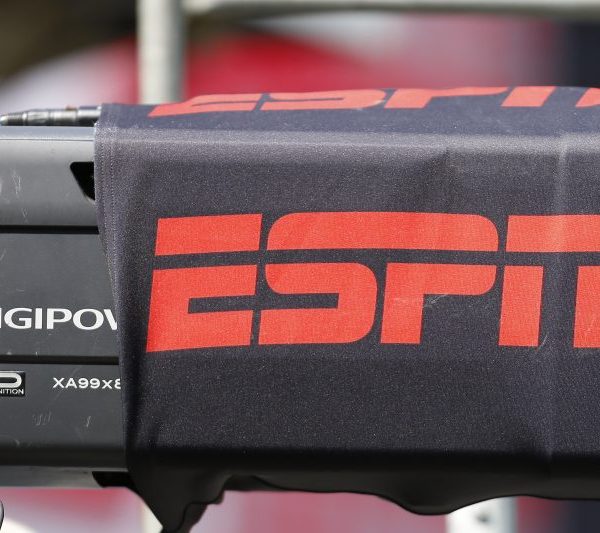 ESPN logo on a camera cover