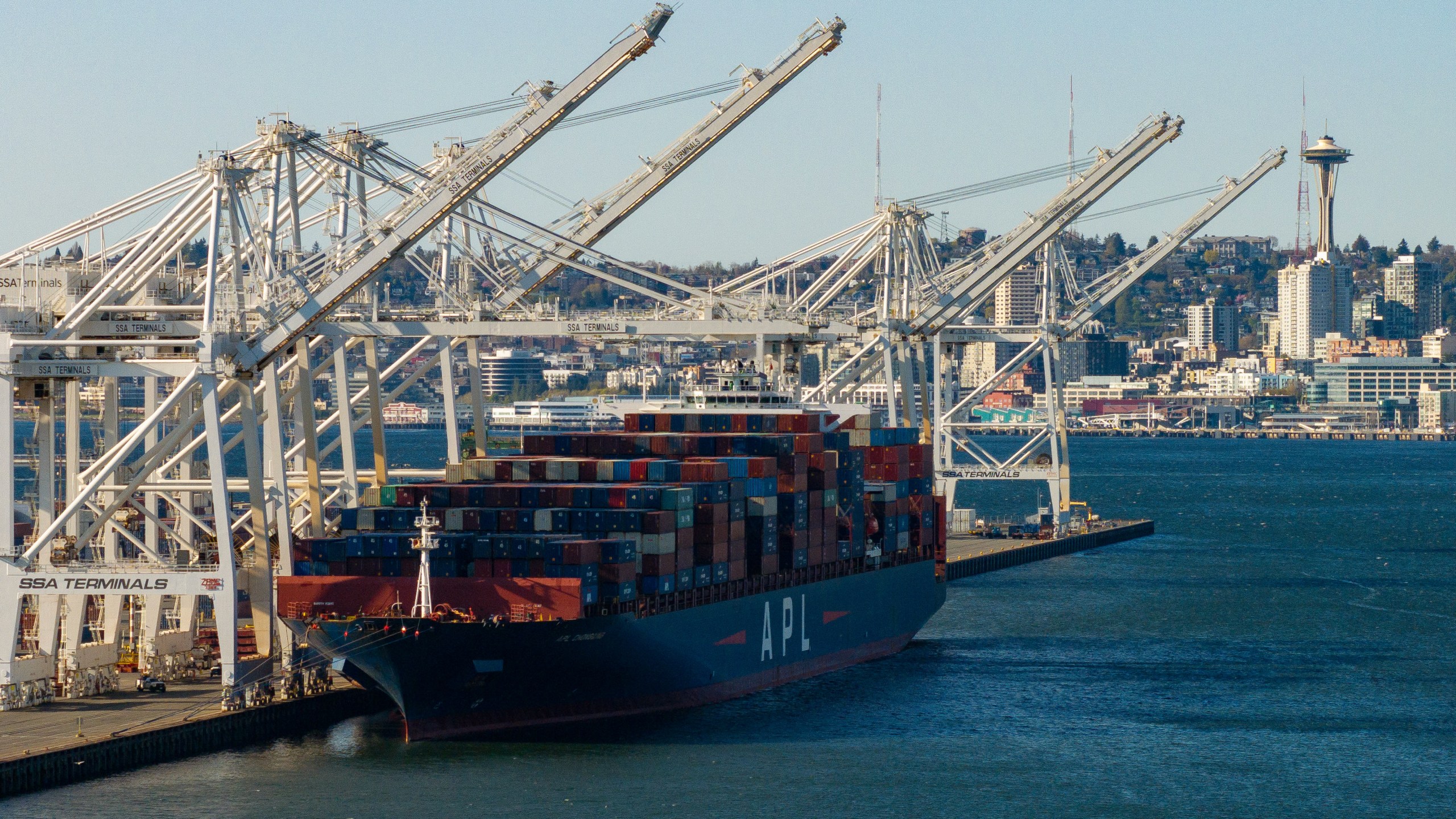 Barge at Seattle port
