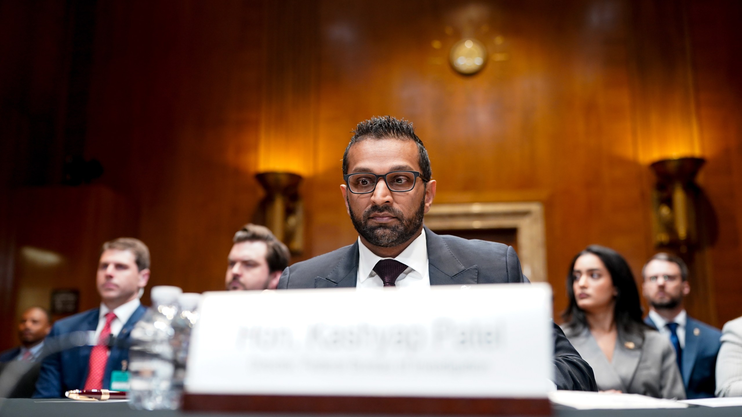 Kash Patel, FBI director, in front of Congress