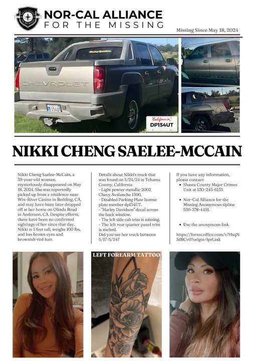 Nikki Saelee-Mccain flyer.