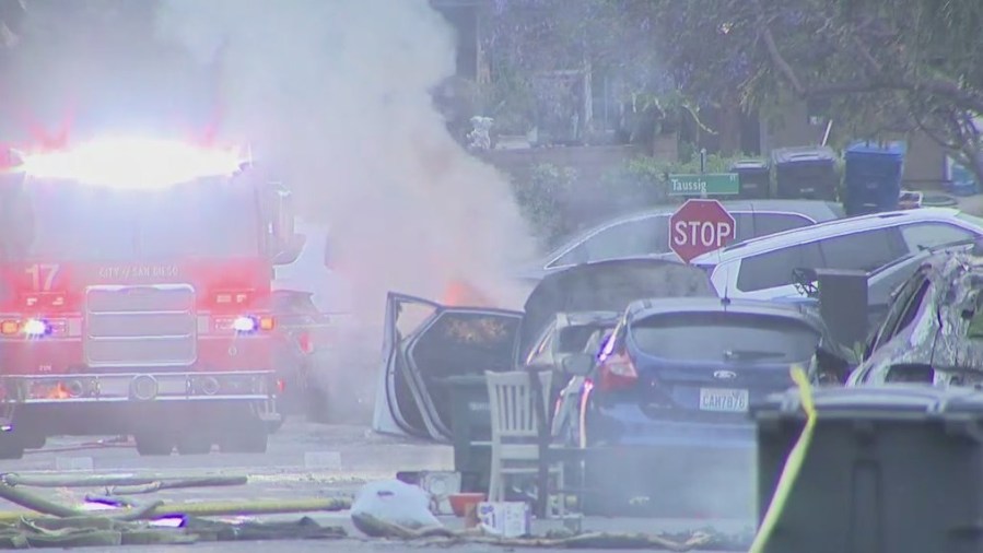 Plane crash on San Diego road