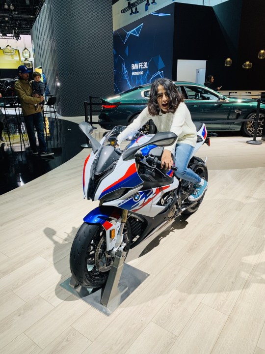 Zyanya Valora on motorcycle.