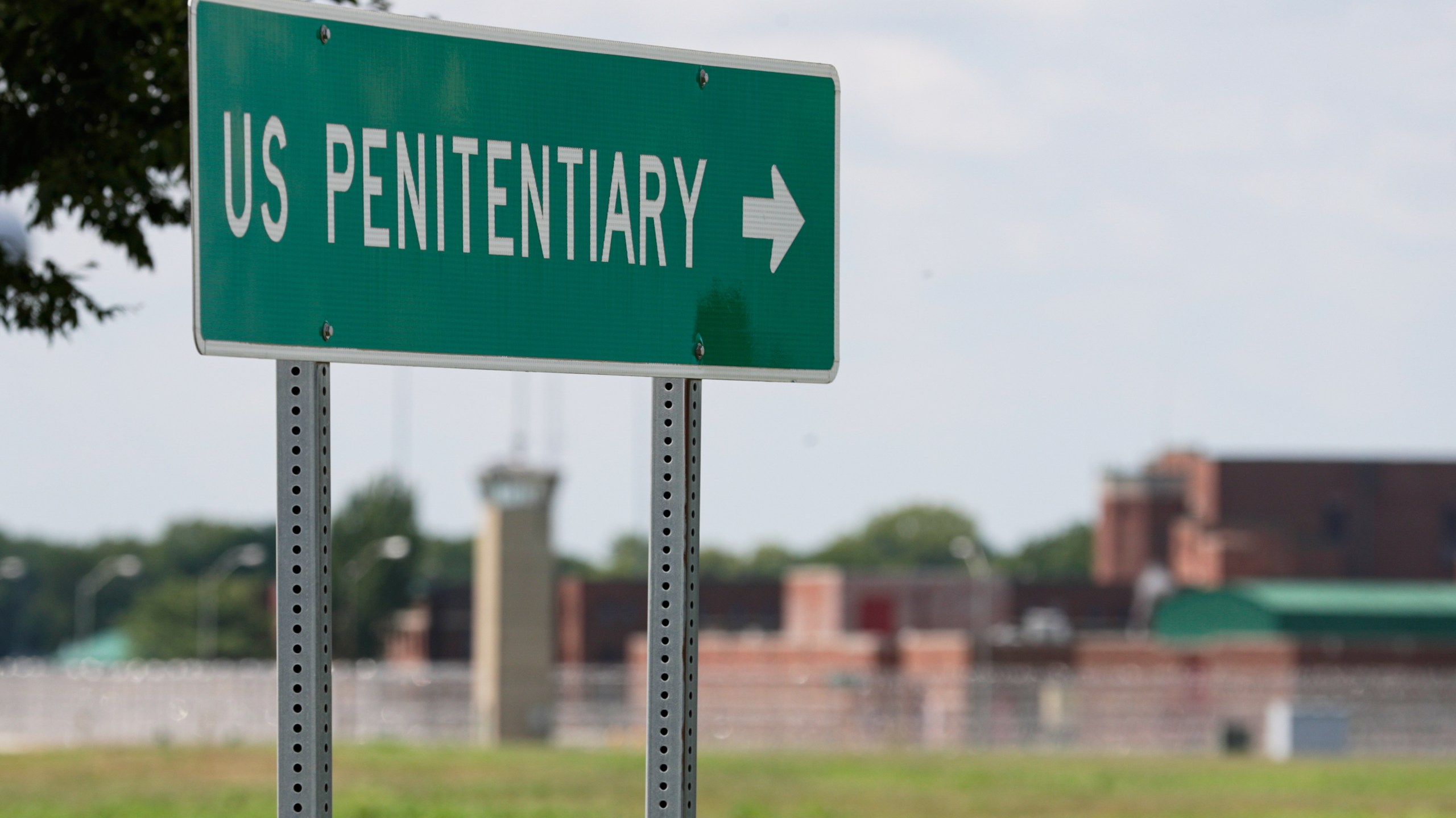 FILE - The federal prison complex in Terre Haute, Ind., July 17, 2020. (AP Photo/Michael Conroy, File)
