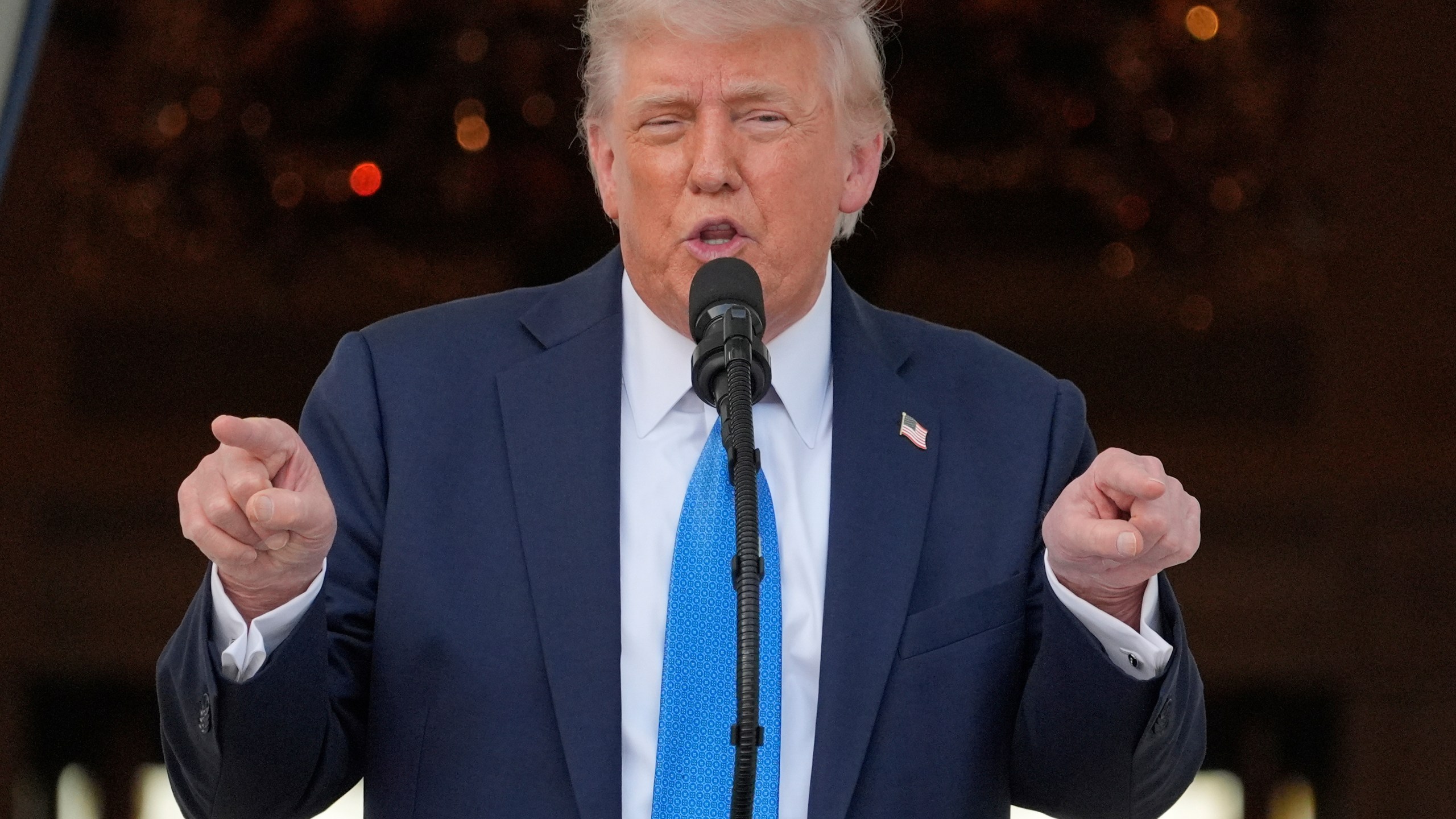 President Donald Trump speaks during a summer soiree on the South Lawn of the White House, Wednesday, June 4, 2025, in Washington. (AP Photo/Alex Brandon)