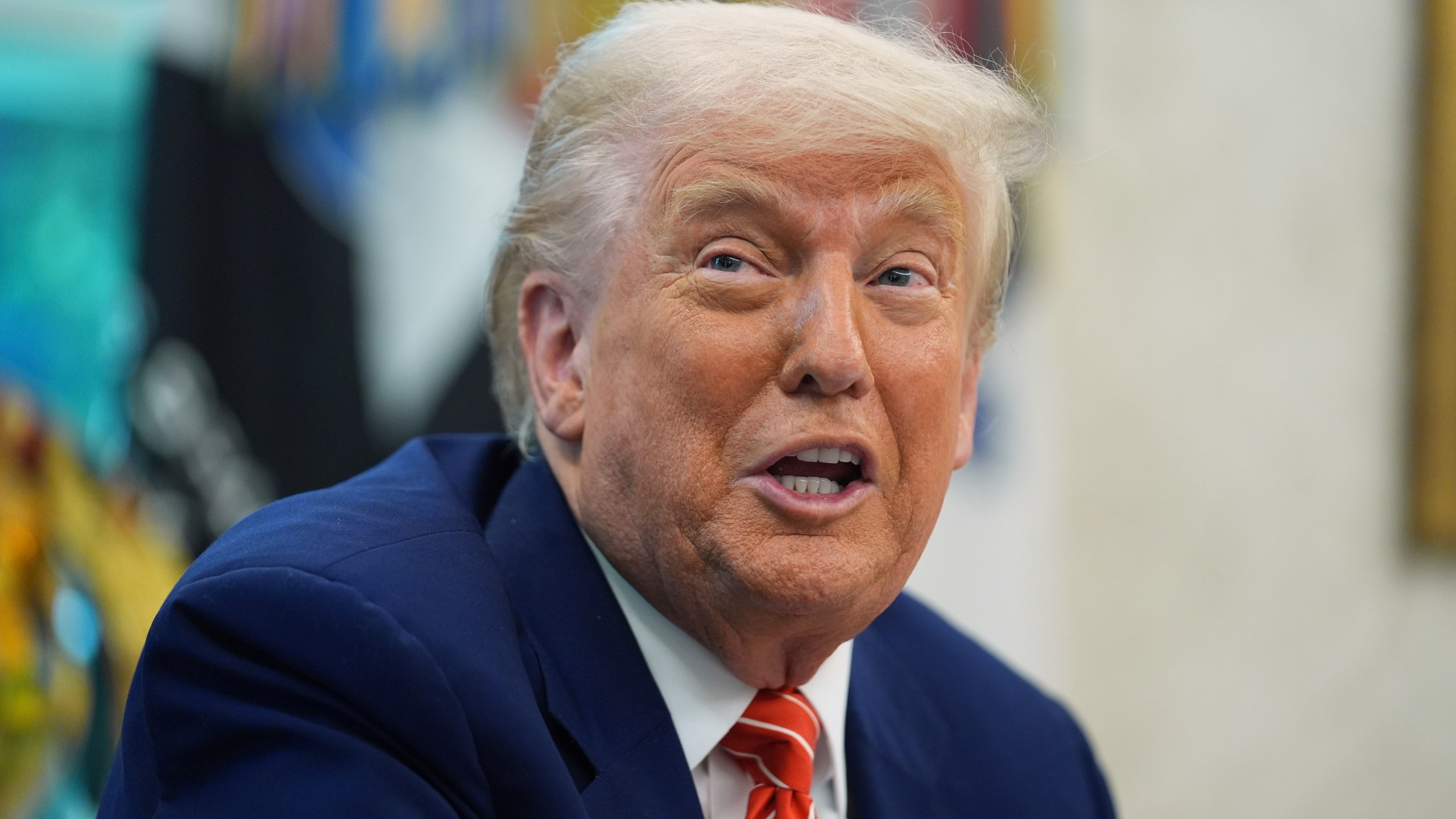 President Donald Trump speaks during a news conference with Elon Musk in the Oval Office of the White House, Friday, May 30, 2025, in Washington. (AP Photo/Evan Vucci)