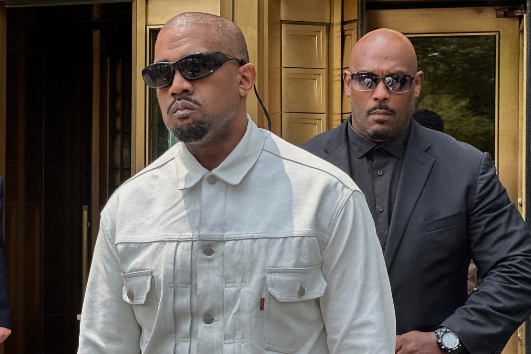 Ye, the rapper formerly known as Kanye West, leaves federal court during the trial of Sean "Diddy" Combs in New York, Friday, June 13, 2025. (AP Photo/Michael R. Sisak)