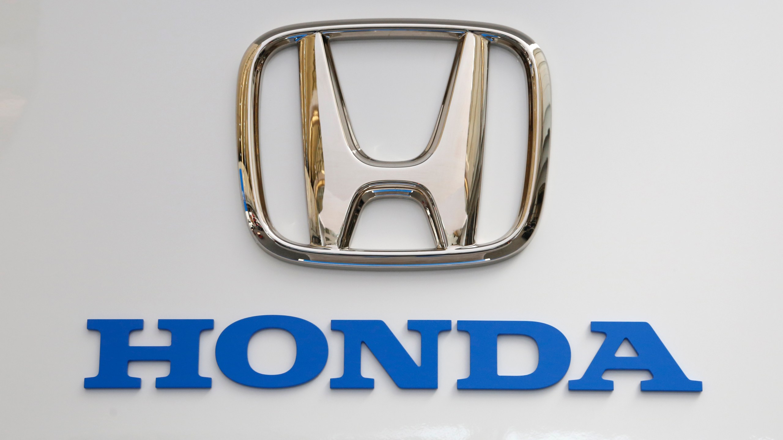 FILE - This is the Honda logo on display at the Pittsburgh International Auto Show in Pittsburgh Thursday, Feb. 11, 2016. (AP Photo/Gene J. Puskar, File)