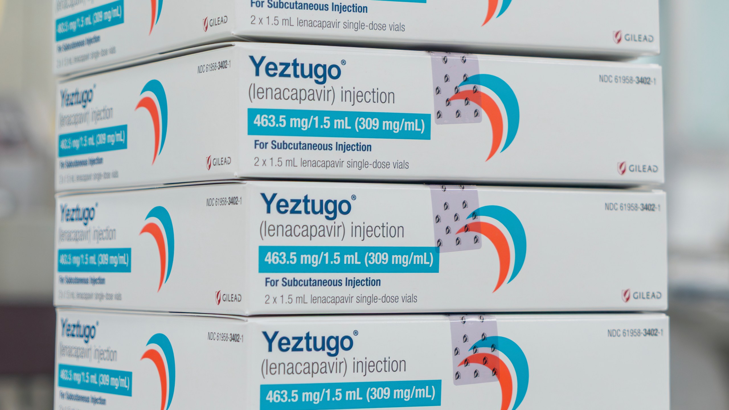 This photo provided by Gilead Sciences shows packaging for the company's HIV prevention medication, Yeztugo, (lenacapvir) at a manufacturing facility in La Verne, Calif., in June 2025. (Gilead Sciences via AP)