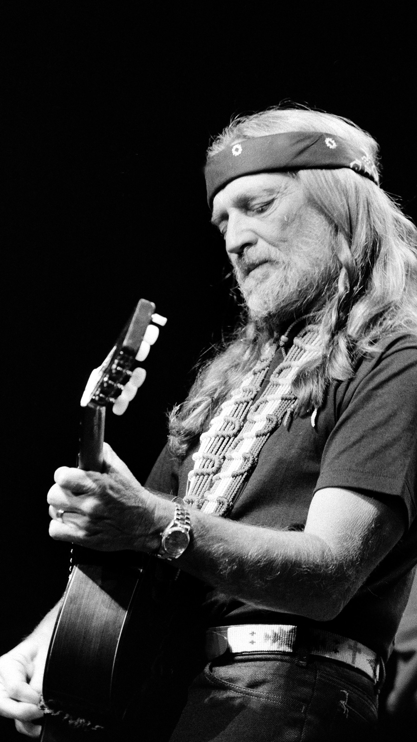 FILE - Willie Nelson performs at New York's Radio City Music Hall Thursday night in the first of six sold-out concerts, May 25, 1984. (AP Photo/Richard Drew, File)