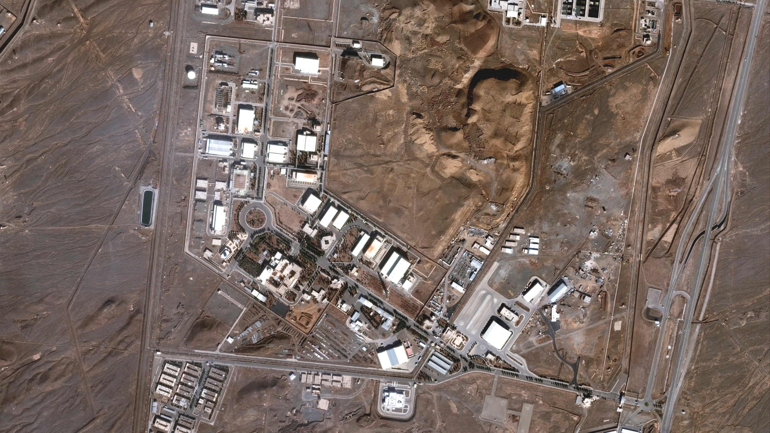 This satellite image provided by Maxar Technologies shows the Natanz nuclear facility in Iran on Jan. 24, 2025. (Maxar Technologies via AP)