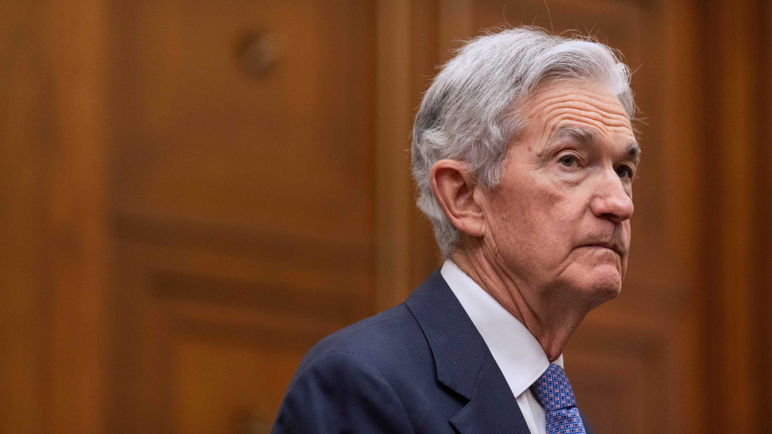 Federal Reserve Board Chairman Jerome Powell arrives for a hearing of the House Committee on Financial Services on Capitol Hill, Tuesday, June 24, 2025, in Washington. (AP Photo/Mark Schiefelbein)