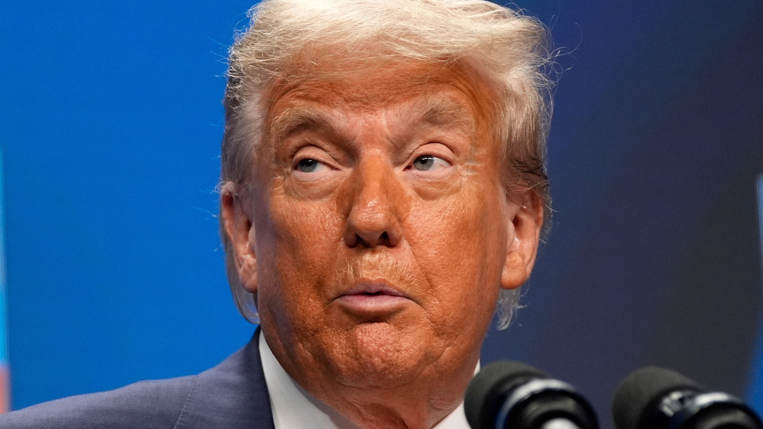 President Donald Trump speaks during a media conference at the end of the NATO summit in The Hague, Netherlands, Wednesday, June 25, 2025. (AP Photo/Alex Brandon)