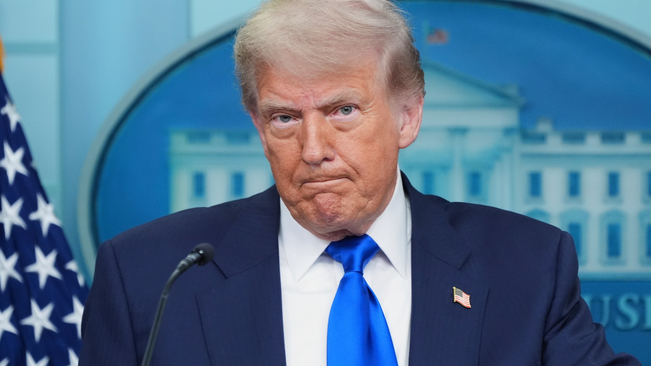 President Donald Trump listens during a briefing with the media, Friday, June 27, 2025, at the White House in Washington. (AP Photo/Jacquelyn Martin)