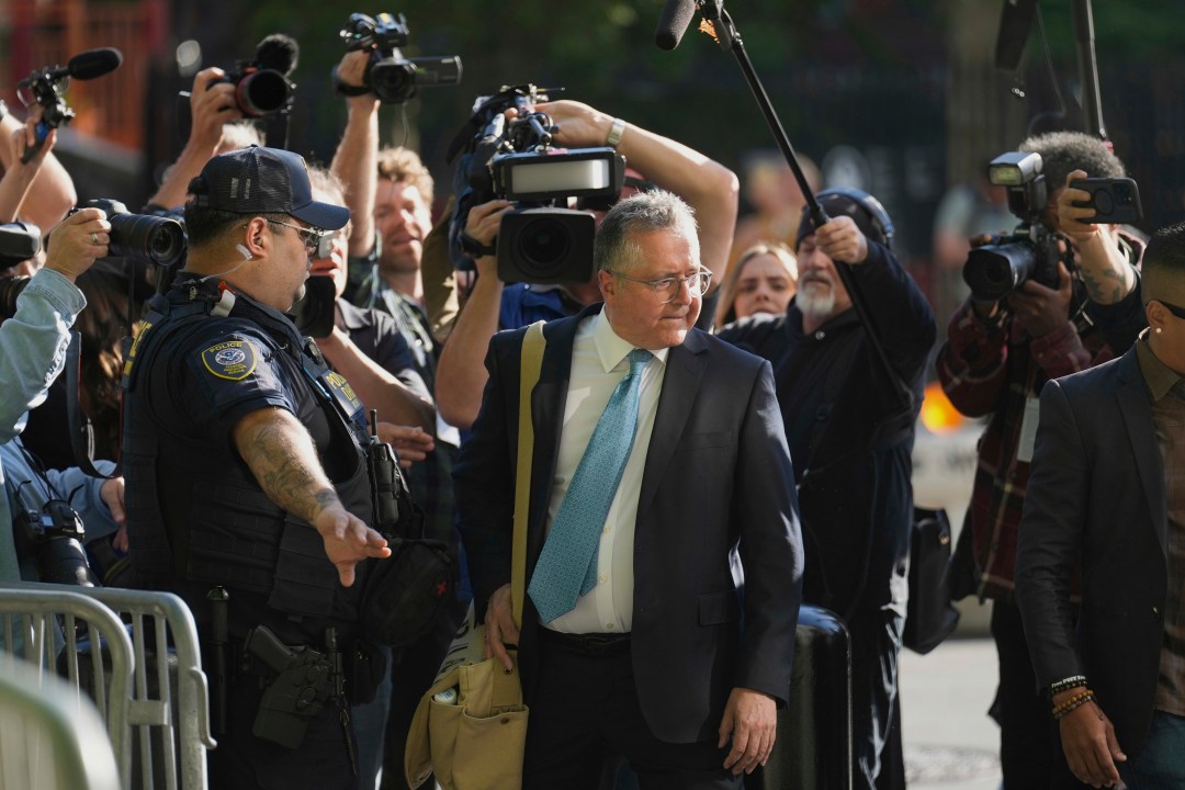 FILE - Attorney Marc Agnifilo arrives to the courthouse in New York, Monday, May 12, 2025. (AP Photo/Seth Wenig, File)