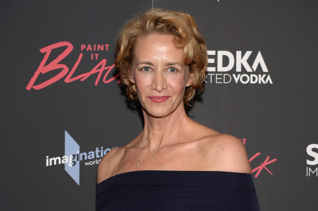 Janet McTeer poses for photos at the MoMA