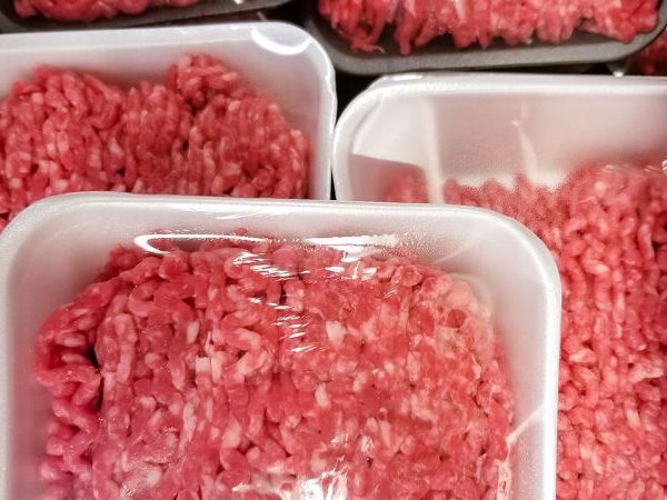 Four packages of ground beef