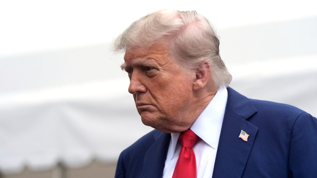 Trump speaking to reporters