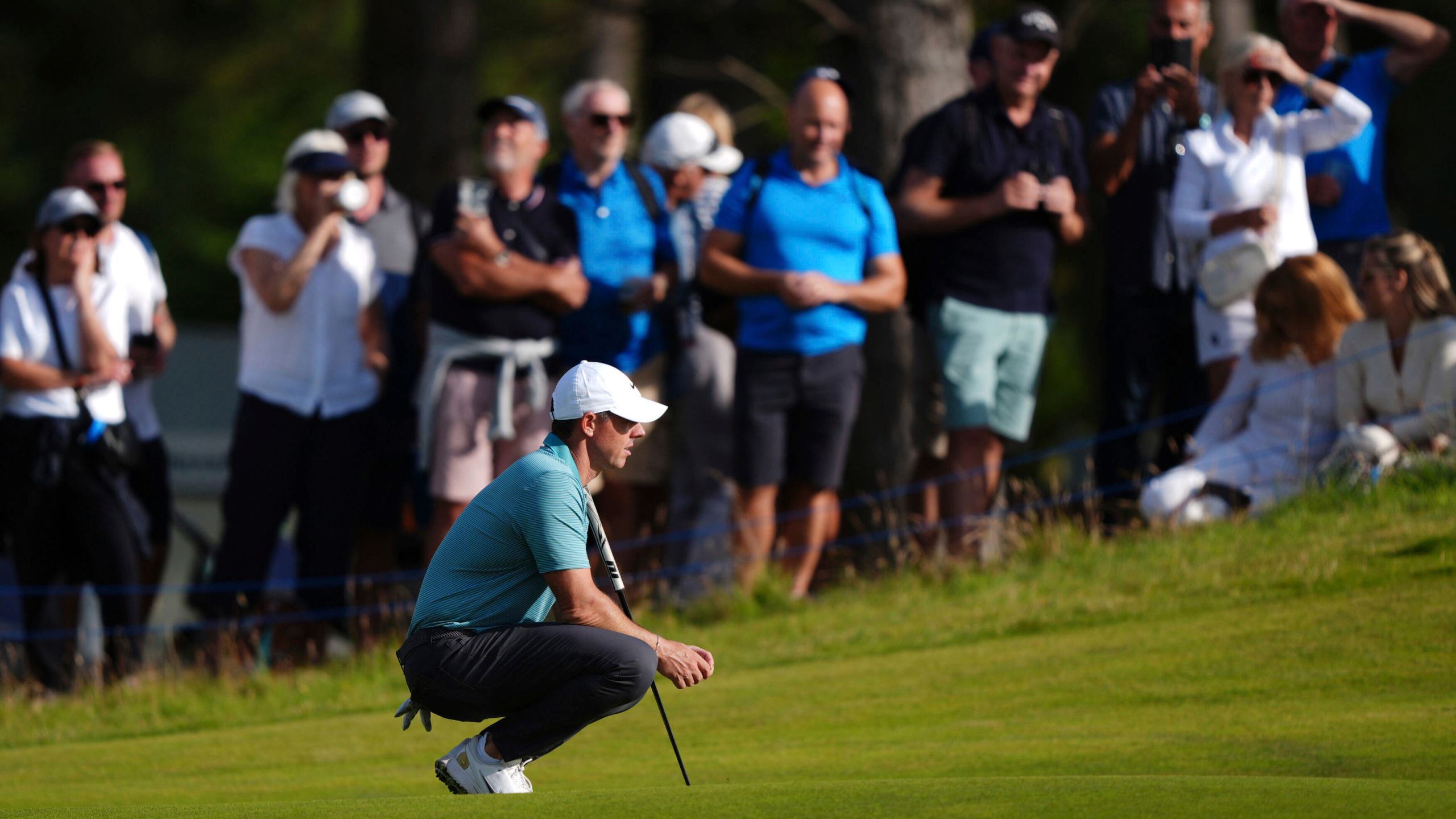 Northern Ireland's Rory McIlroy during day one of the Scottish Open 2025 at The Renaissance Club, in North Berwick, Scotland, Thursday, July 10, 2025. (Andrew Milligan/PA via AP)