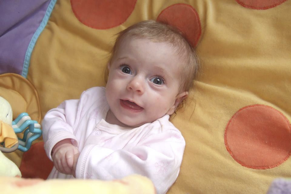 This photo provided by the Lily Foundation shows Liz Curtis' daughter, Lily, of England, who died of a mitochondrial disease in 2006 at 8-months old. (Lily Foundation via AP)