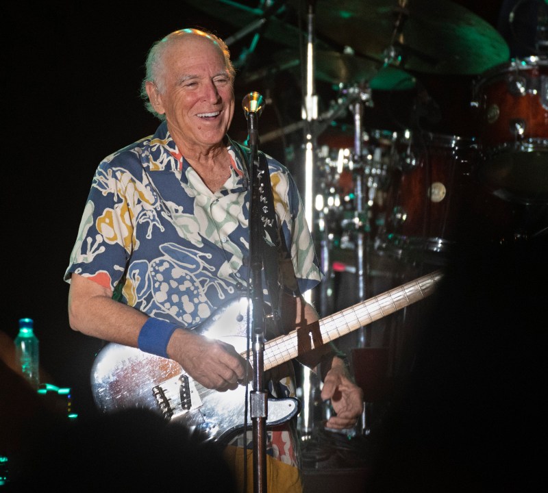 FILE - In this Feb. 9, 2023, photo provided by the Florida Keys News Bureau, singer-songwriter Jimmy Buffett performs during a concert in Key West, Fla. (Rob O'Neal/Florida Keys News Bureau via AP)