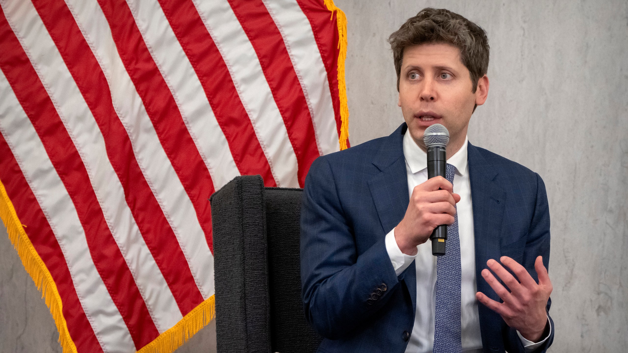 OpenAI CEO Sam Altman speaks during a discussion at the Federal Reserve Integrated Review of the Capital Framework for Large Banks Conference at the Federal Reserve in Washington, Tuesday, July 22, 2025. (AP Photo/Mark Schiefelbein)