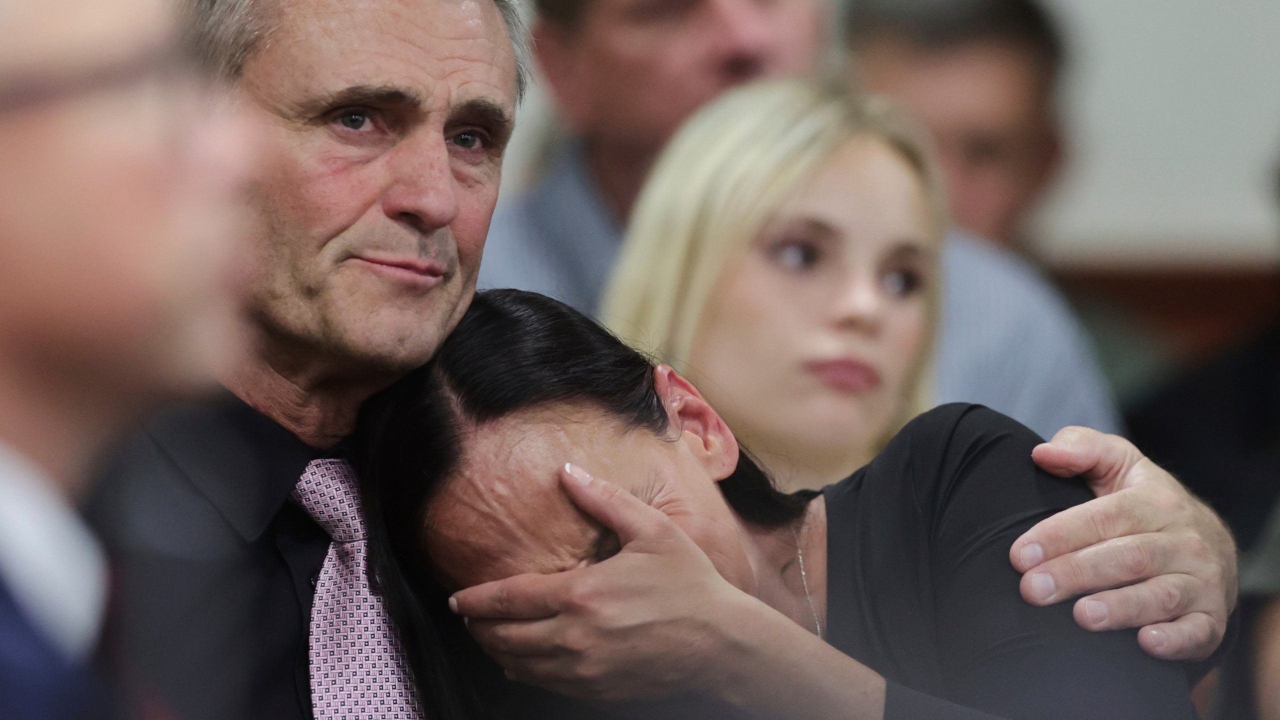 Cara Northington, mother of victim Xana Kernodle wipes a tear at the sentencing hearing of Bryan Kohberger at the Ada County Courthouse, Wednesday, July 23, 2025, in Boise, Idaho, for brutally stabbing four University of Idaho students to death nearly three years ago. (AP Photo/Kyle Green, Pool)