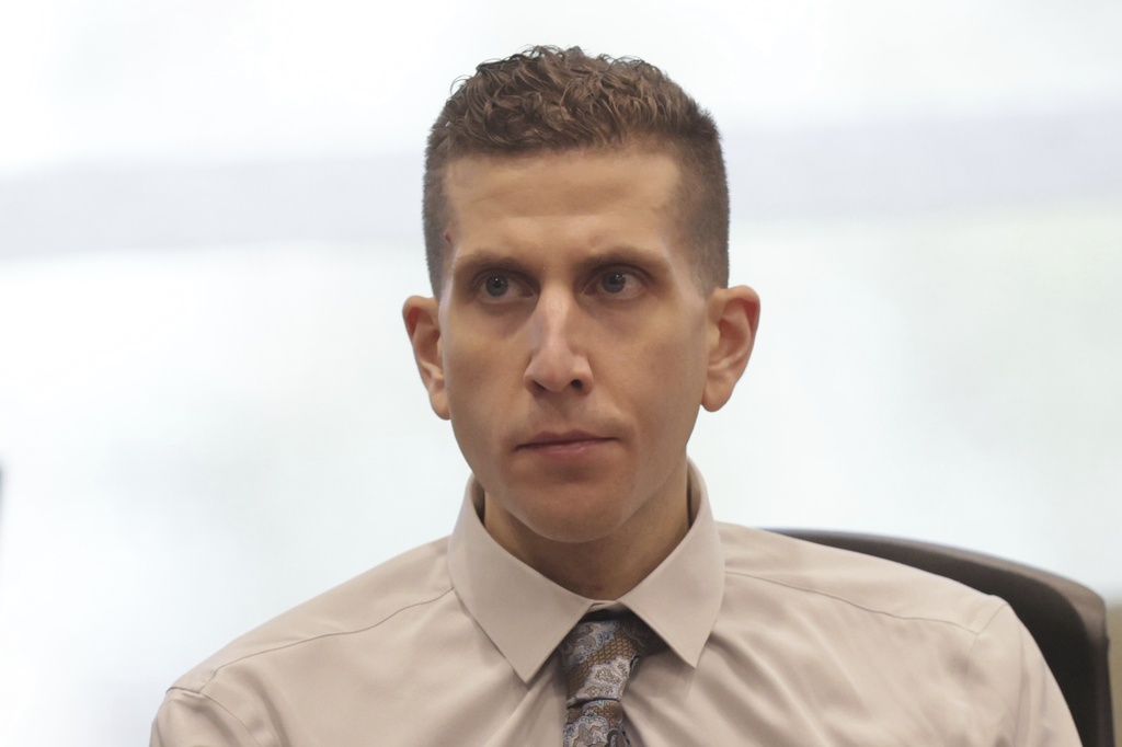 Bryan Kohberger appears in a courthouse for a hearing