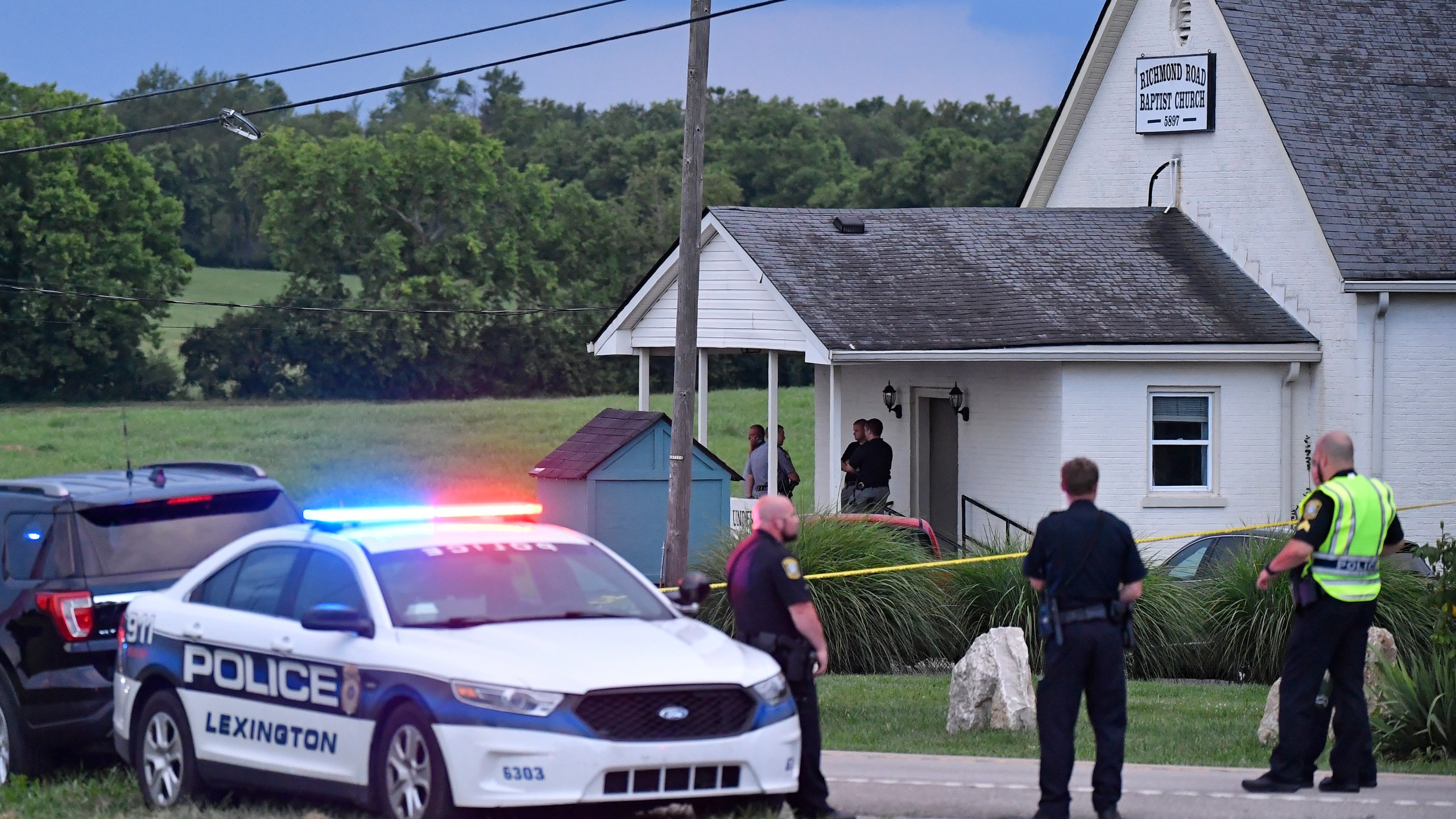 First responders at a Kentucky church