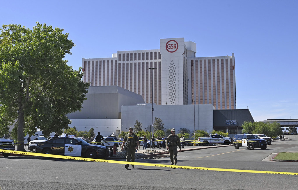 Police outside Grand Siera Resort in Reno