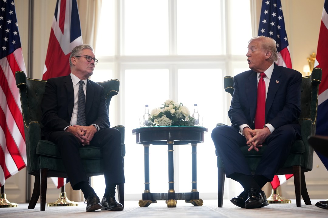 U.S. President Donald Trump meets with British Prime Minister Keir Starmer