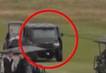Trump's armored golf cart in Scotland