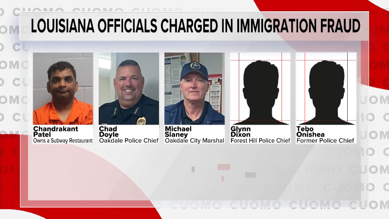 Louisiana police chiefs, business owner indicted in visa fraud plot
