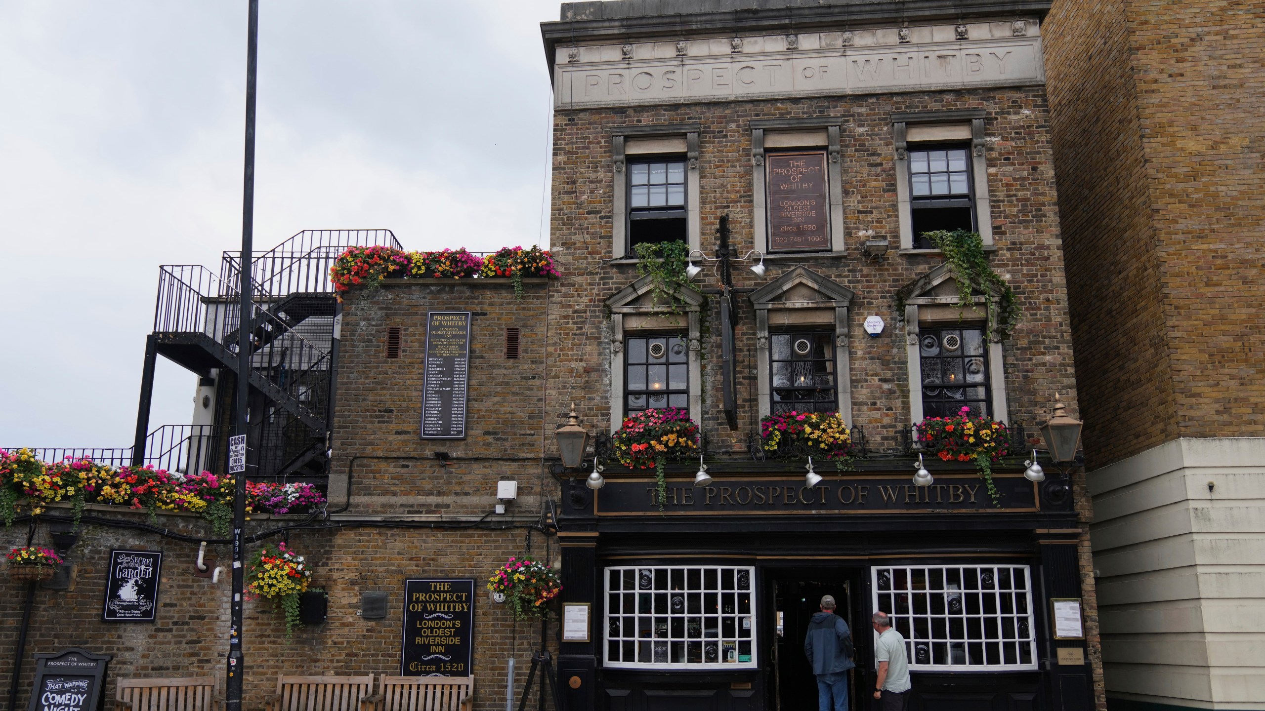 The Prospect of Whitby, a British pub in London, Wednesday, July 23, 2025. (AP Photo/Joanna Chan)