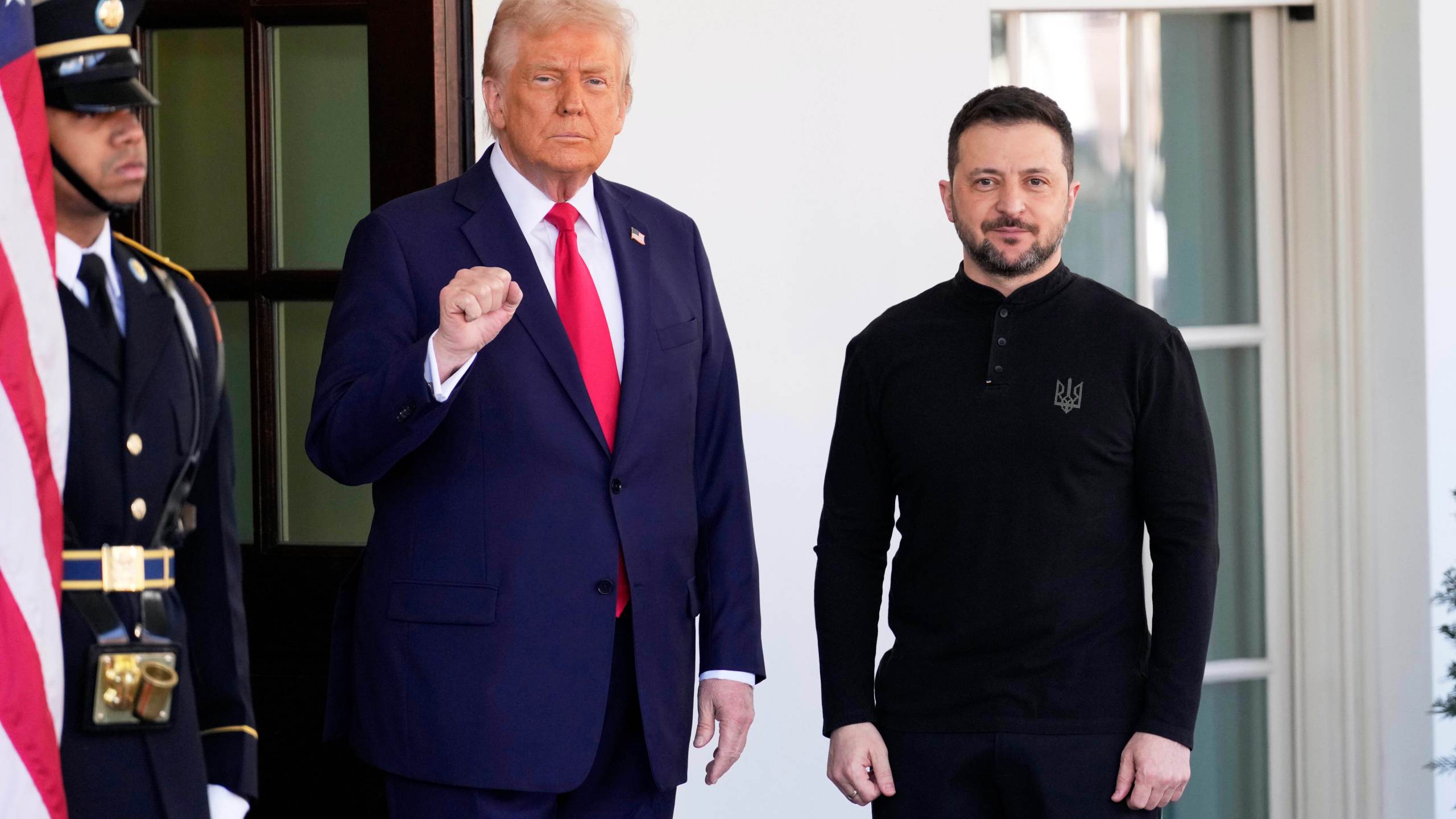 FILE - President Donald Trump welcomes Ukraine President Volodymyr Zelenskyy at the White House in Washington, Friday, Feb. 28, 2025. (AP Photo/Ben Curtis, File)