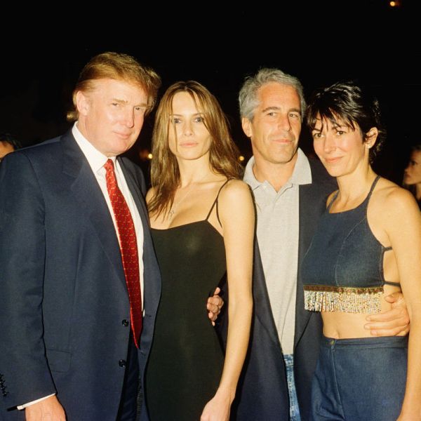 Donald and Melania Trump posed next to Jeffrey Epstein and Ghislaine Maxwell